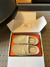 HM 26S DESTIN MULES IN BEIGE SUEDE