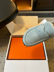 HM 26S DESTIN LOAFERS IN LIGHT BLUE SUEDE