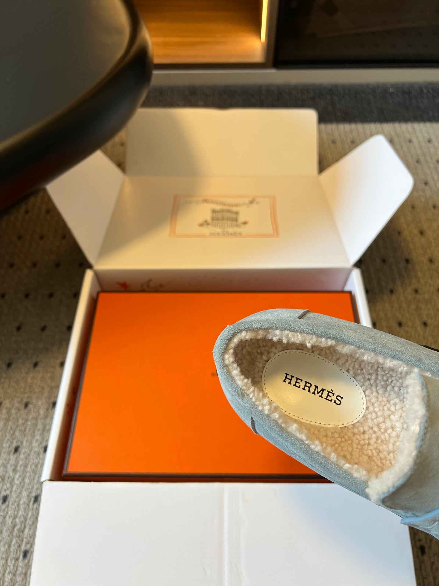 HM 26S DESTIN LOAFERS IN LIGHT BLUE SUEDE
