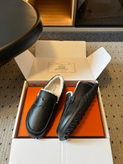HM 26S DESTIN LOAFERS IN BLACK CALFSKIN