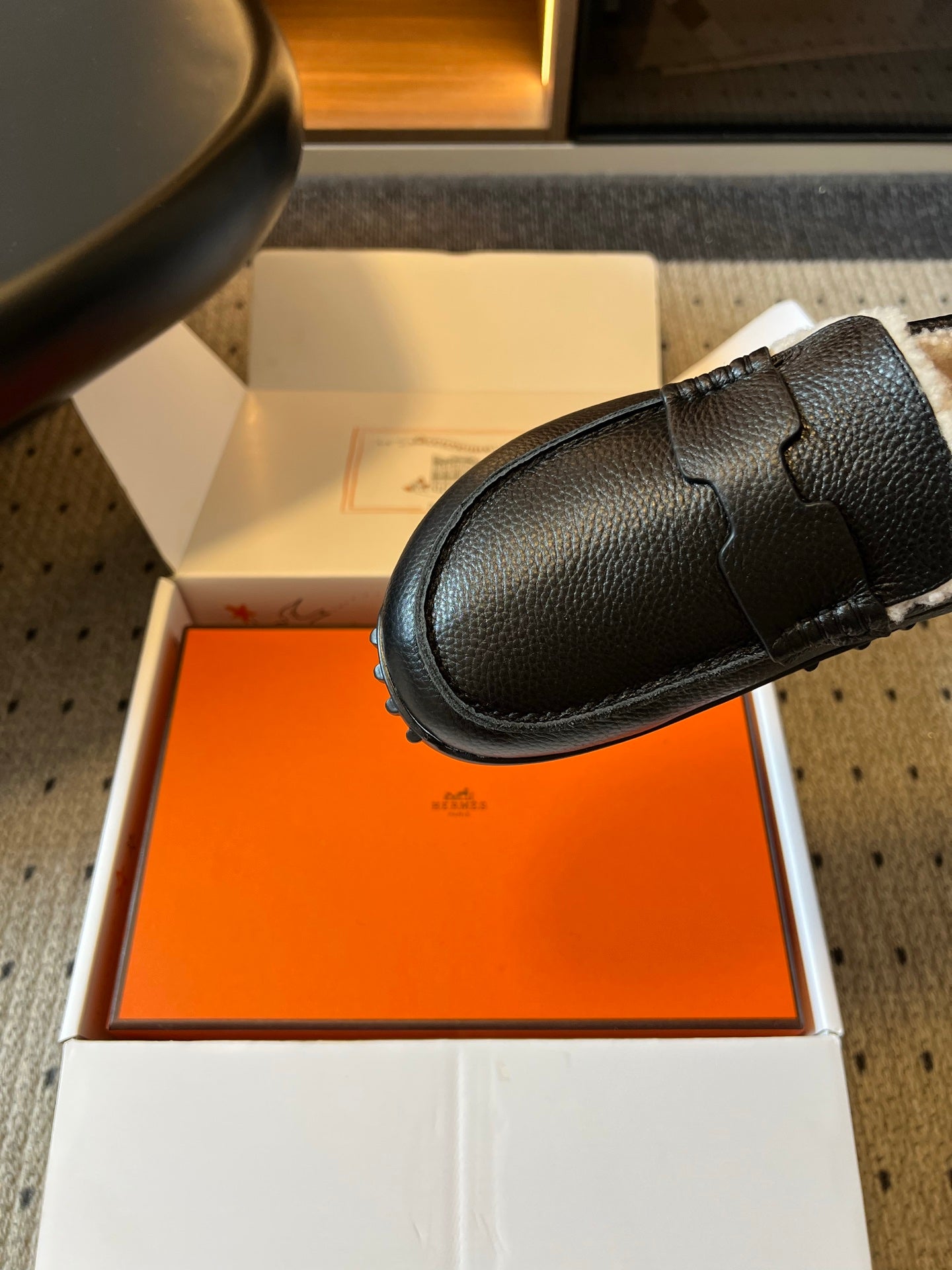 HM 26S DESTIN LOAFERS IN BLACK CALFSKIN