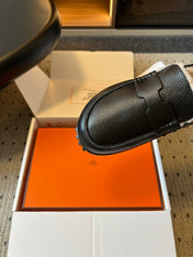 HM 26S DESTIN LOAFERS IN BLACK CALFSKIN