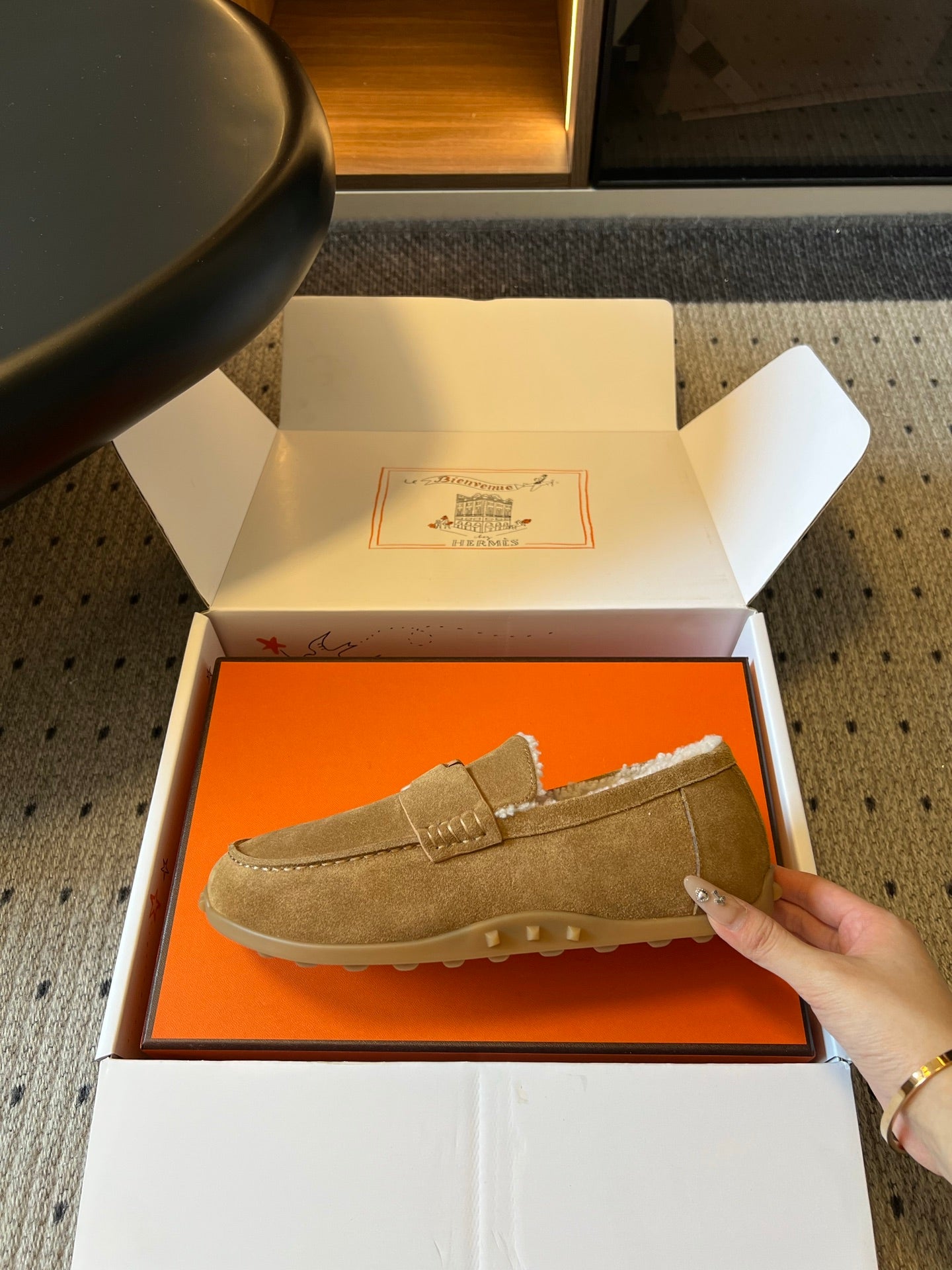 HM 26S DESTIN LOAFERS IN LIGHT BROWN SUEDE