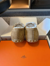 HM 26S DESTIN LOAFERS IN LIGHT BROWN SUEDE