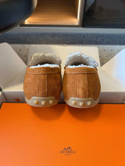 HM 26S DESTIN LOAFERS IN COGNAC BROWN SUEDE