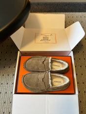 HM 26S DESTIN LOAFERS IN GREYISH BEIGE SUEDE