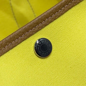 GARDEN PARTY 30CM IN YELLOW TOILETS COTTON CANVAS AND BEIGE MARFA CALFSKIN