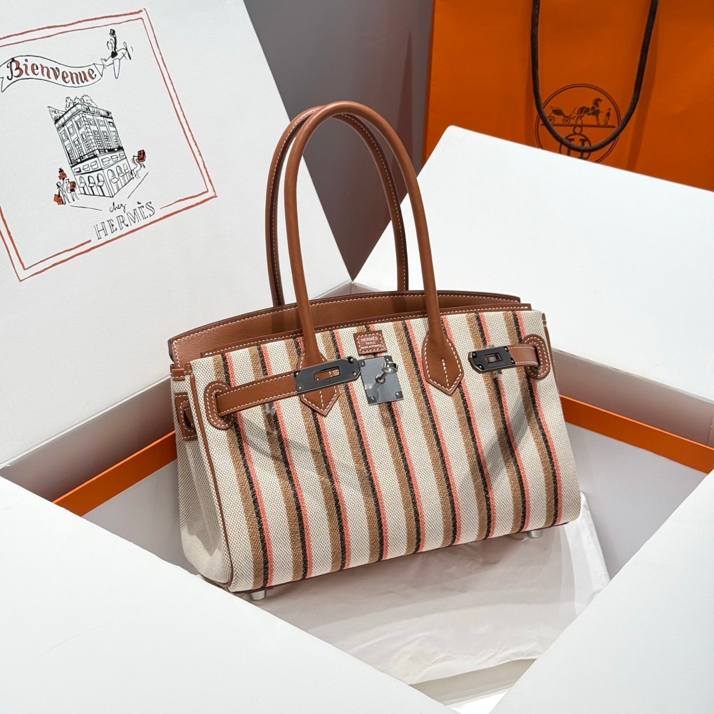 Hermes - BIRKIN SHOULDER LIGHT 29 BRODERIF TOILE