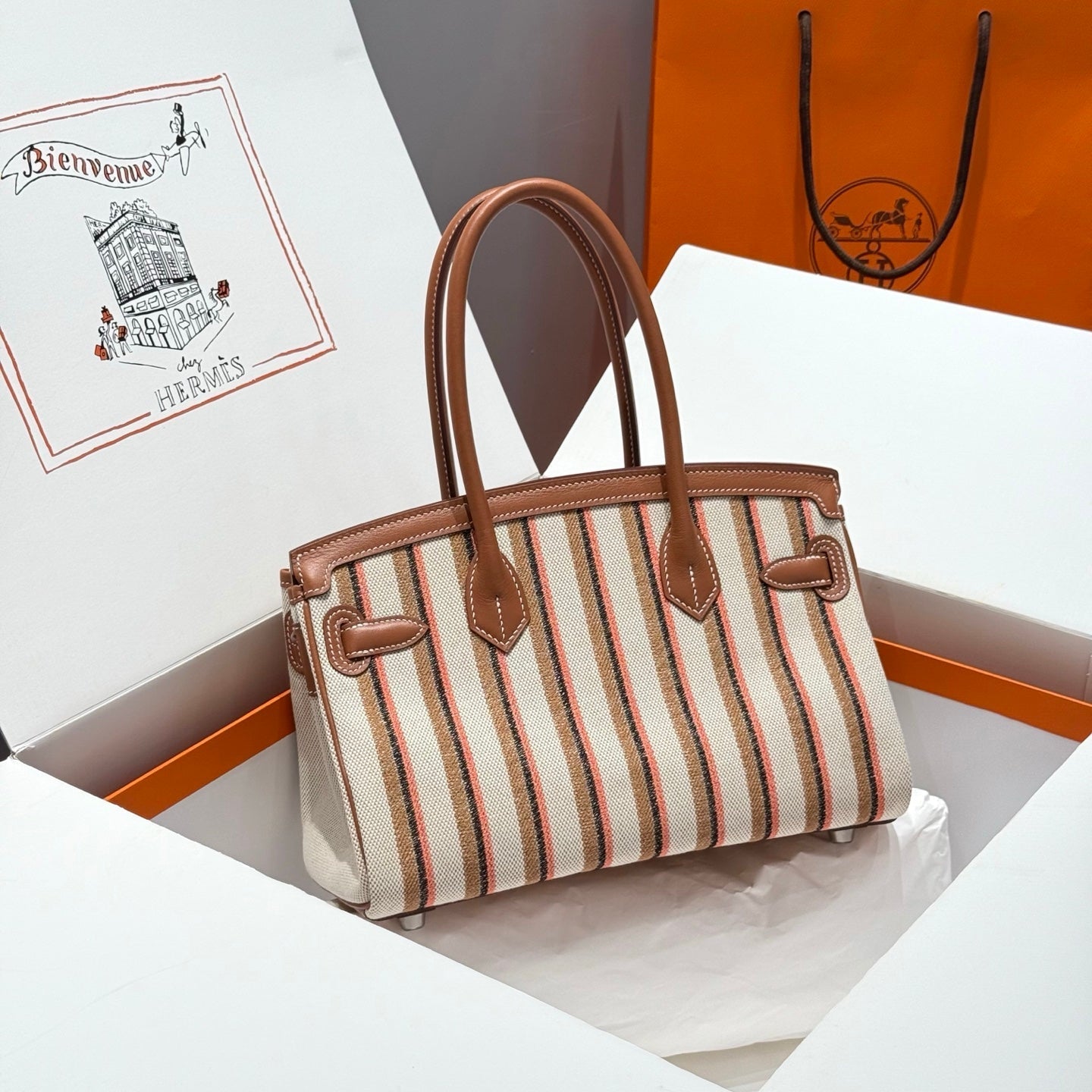 Hermes - BIRKIN SHOULDER LIGHT 29 BRODERIF TOILE