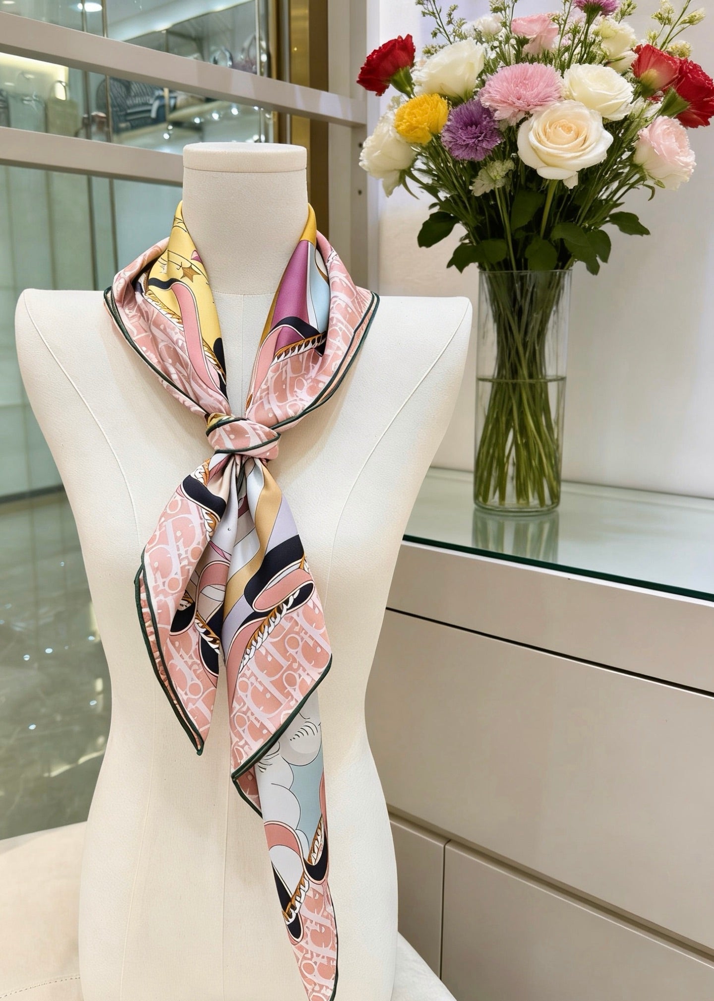 DIOR 26S SCARF 90 IN SILK 311991