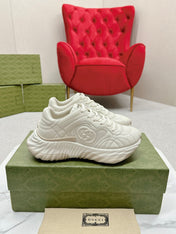 GG RIPPLE TRAINER WHITE LAMBSKIN
