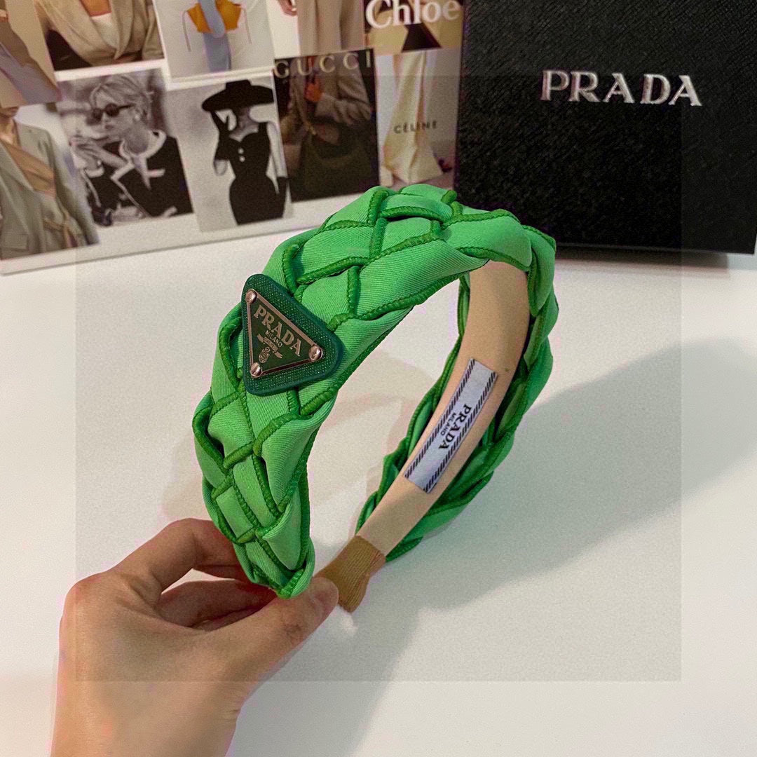GREEN FABRIC BRAIDED HAIRBAND 344761