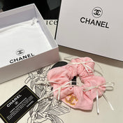 FLAMINGO PINK WRINKLED FABRIC SCRUNCHIE 432825