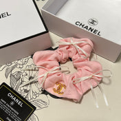 FLAMINGO PINK WRINKLED FABRIC SCRUNCHIE 432825