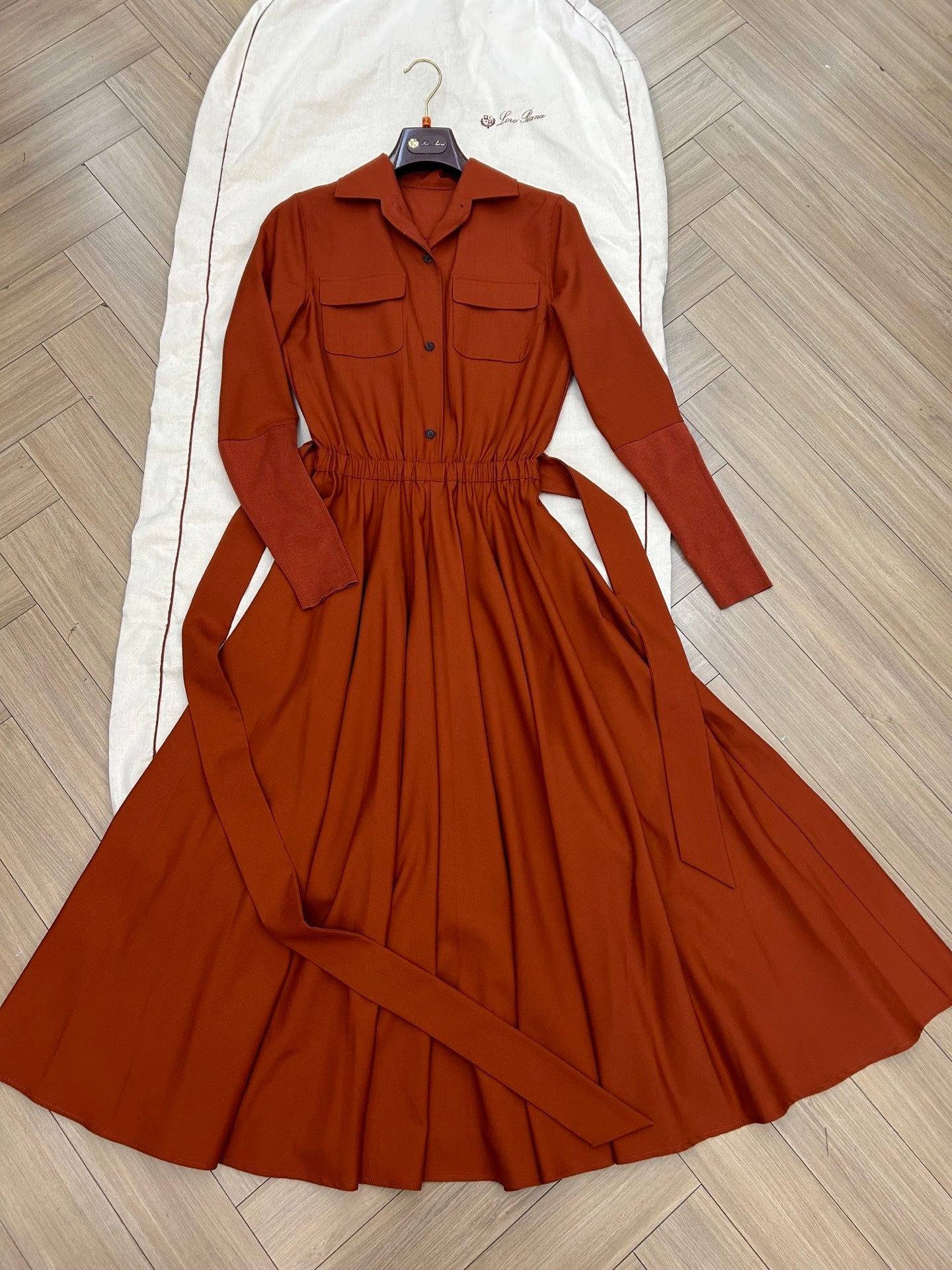 LORO PIANA 26S MAXI SHIRT DRESS 937