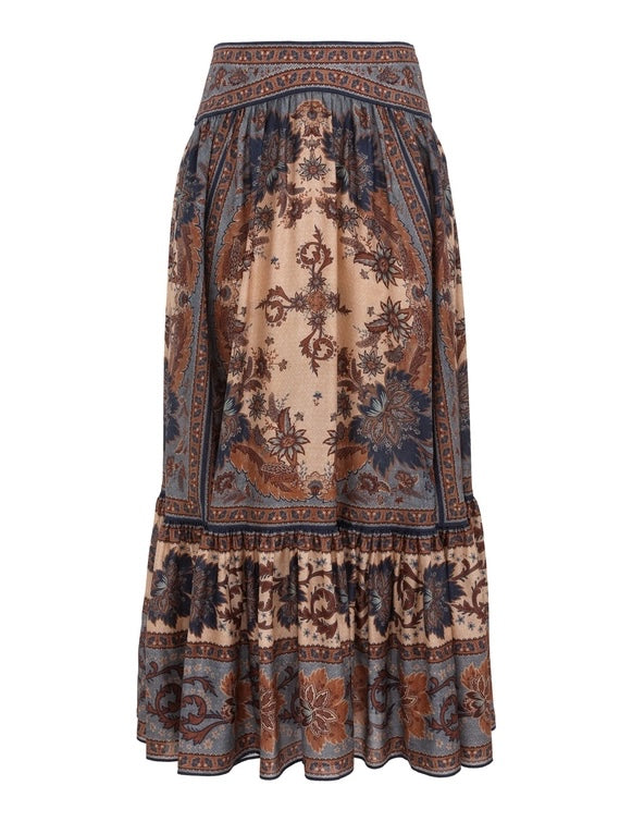 ZIMMERMANN 26S LONG-SLEEVE SHIRT & MAXI SKIRT SET 235