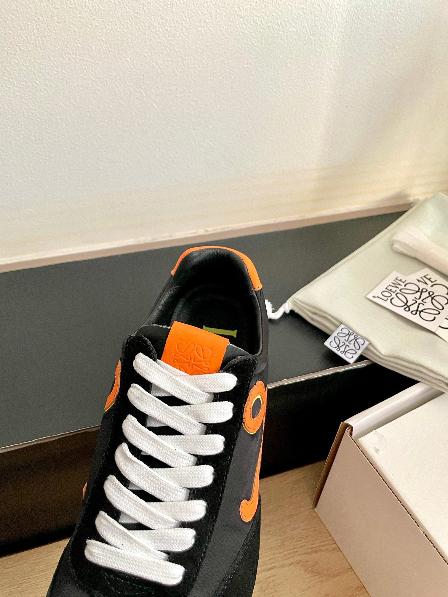 LOEWE 26S BALLET RUNNER 2.0 IN BLACK SUEDE AND NYLON