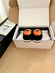 LOEWE 26S BALLET RUNNER 2.0 IN BLACK SUEDE AND NYLON