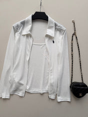 RALPH LAUREN 26S ZIP-UP LONG SLEEVE T-SHIRT 537