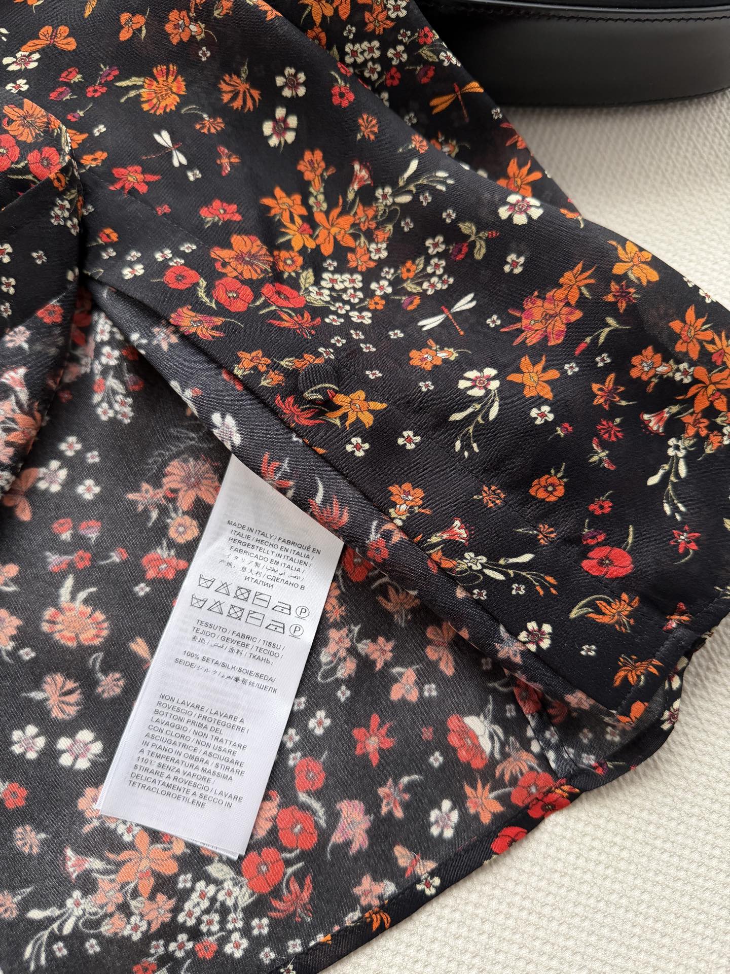 GUCCI 26S LONG-SLEEVE FLORAL BOW-TIE BLOUSE 485