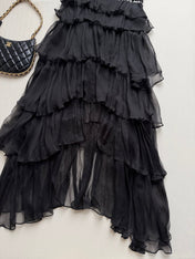 CHANEL 26S RUFFLED CHIFFON DRESS 1311