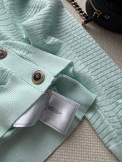 CHANEL 26S MINT KNIT CARDIGAN 1327