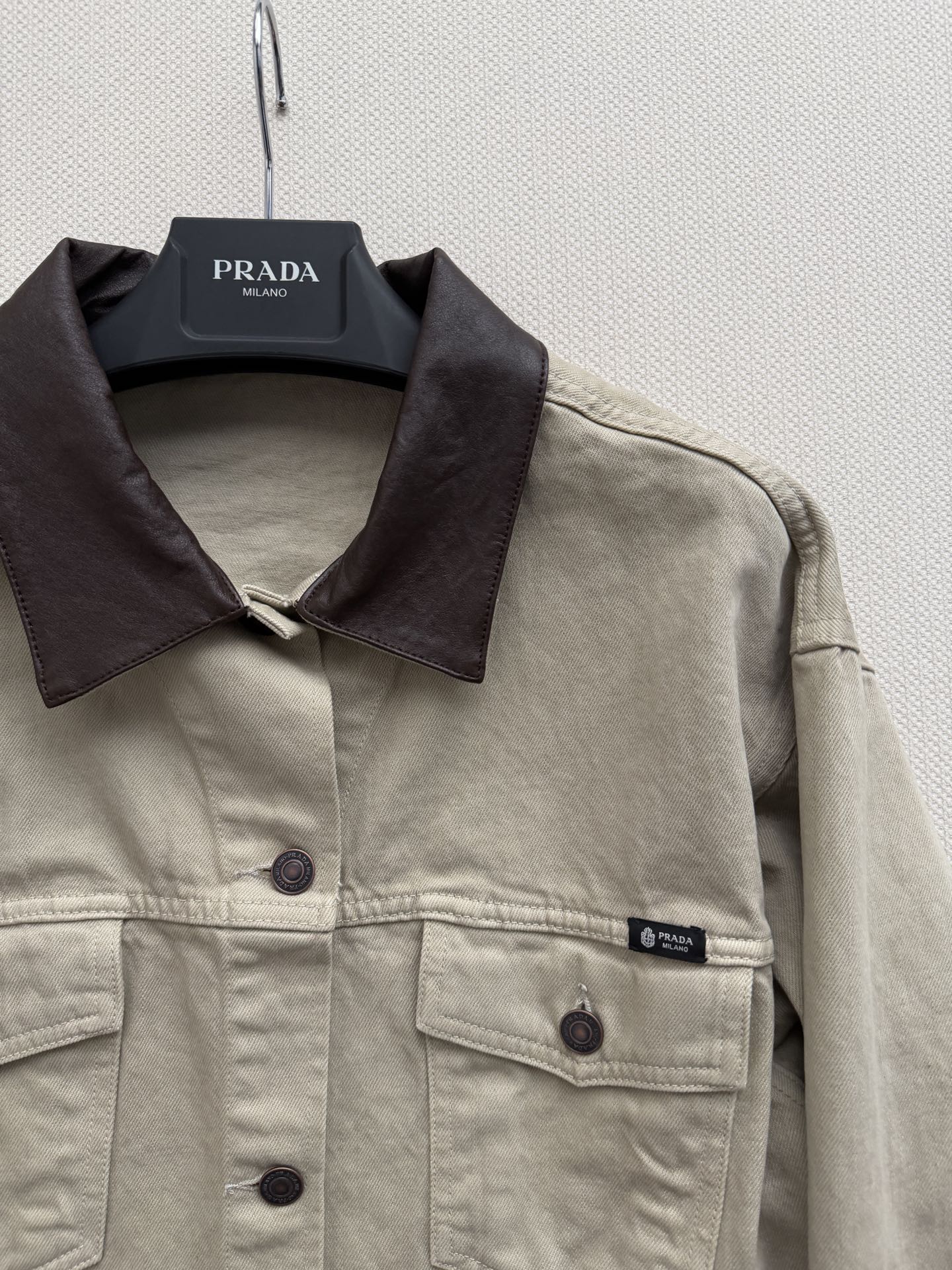 PRADA 26S LEATHER COLLAR JACKET STYLE 938