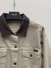 PRADA 26S LEATHER COLLAR JACKET STYLE 938