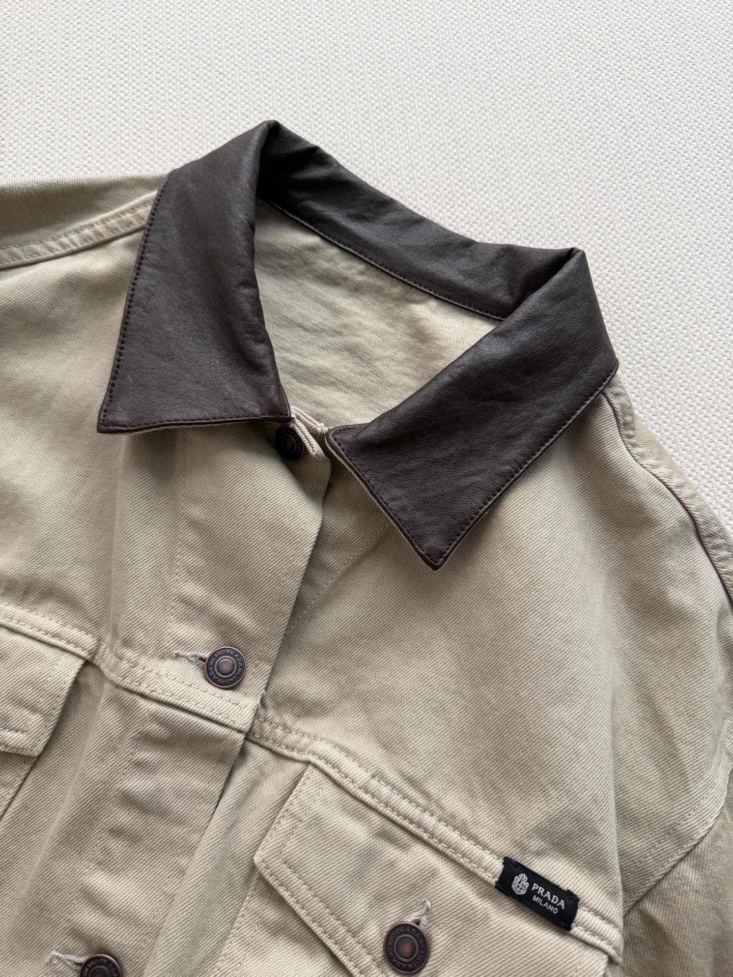 PRADA 26S LEATHER COLLAR JACKET STYLE 938