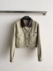 PRADA 26S LEATHER COLLAR JACKET STYLE 938