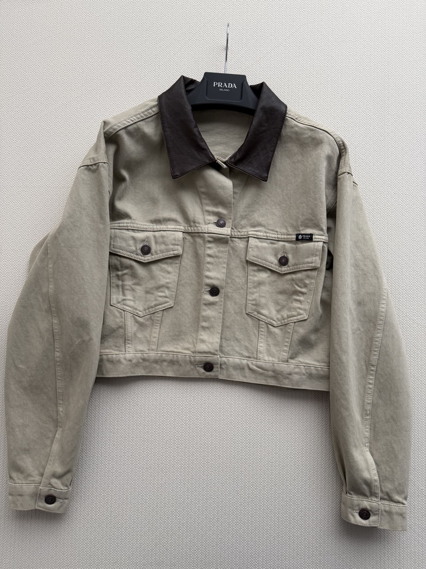 PRADA 26S LEATHER COLLAR JACKET STYLE 938