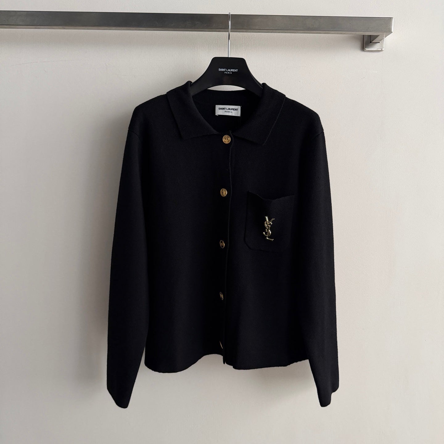 YSL 26S BUTTON-UP KNIT JACKET 427