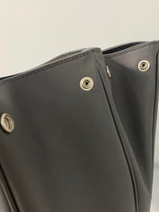 RODEO MEDIUM BAG 35 IN GREY SMOOTH CALFSKIN SILVER HARDWARE