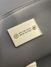 RODEO MEDIUM BAG 35 IN GREY SMOOTH CALFSKIN SILVER HARDWARE