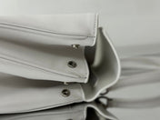 RODEO MEDIUM BAG 35 IN WHITE SMOOTH CALFSKIN SILVER HARDWARE