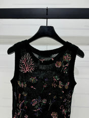 DIOR FLORAL EMBROIDERED KNITTED TANK TOP 276692