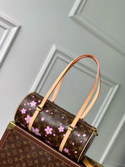PAPILLON CHERRY BLOSSOM 27 IN SAKURA BROWN MONOGRAM COATED CANVAS