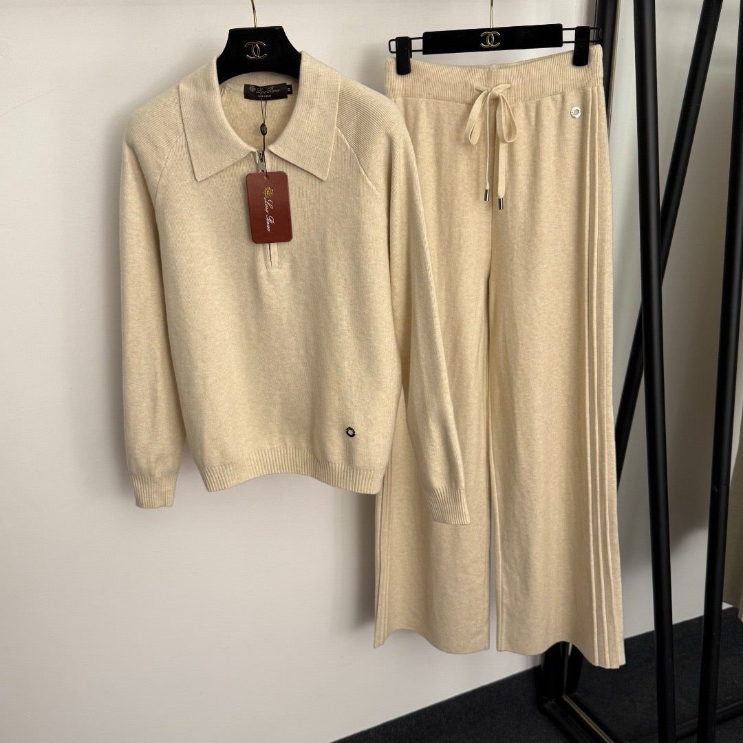 LORO PIANA 26S KNIT POLO PANTS SET 949