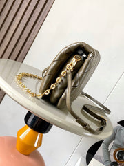 LOEWE 25S PUFFER GOYA BAG 23 IN KHAKI GREEN NAPPA LAMBSKIN