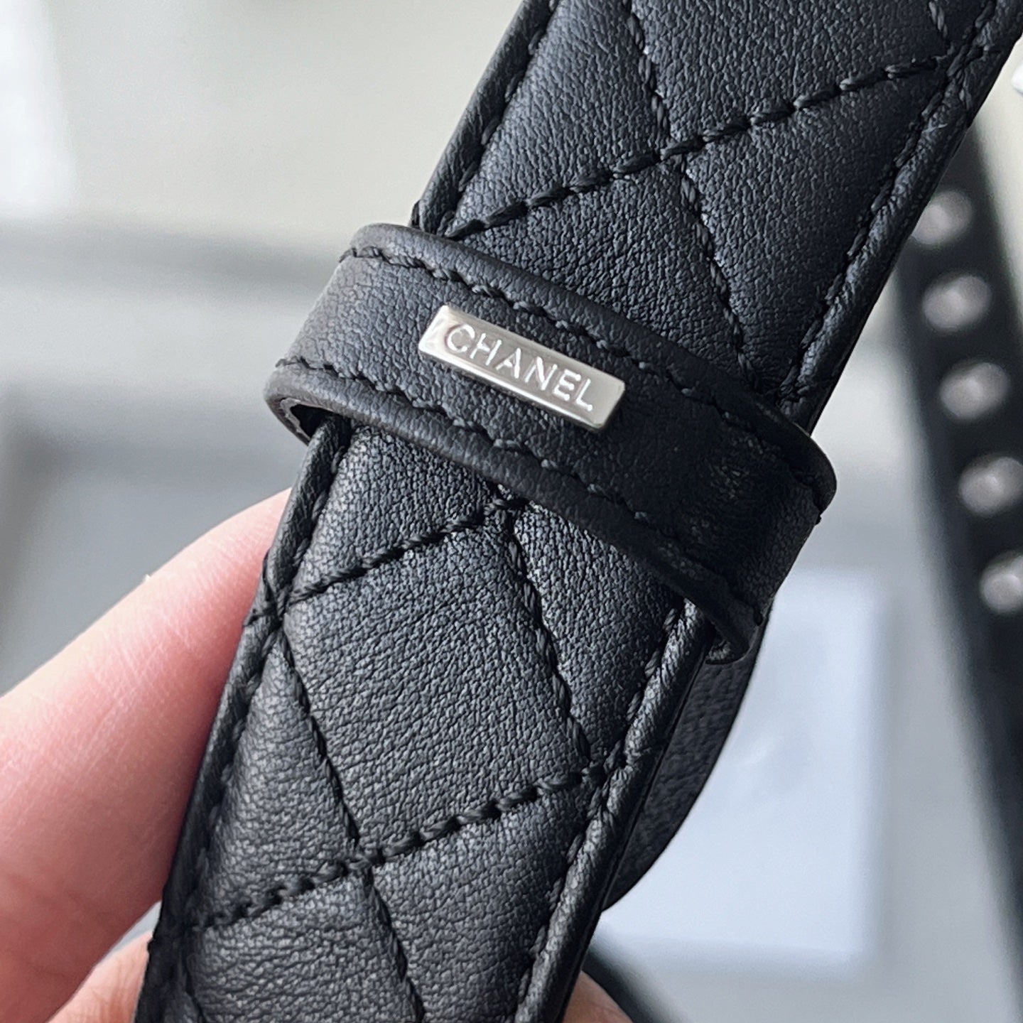 CHANEL 26S BELT 30 MM IN BLACK CALFSKIN 652633