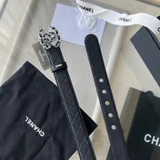 CHANEL 26S BELT 30 MM IN BLACK CALFSKIN 652633