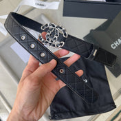 CHANEL 26S BELT 30 MM IN BLACK CALFSKIN 652633