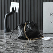 BOTTEGA VENETA 25S DUSTBAG NOTTE 33 IN BLACK CALFSKIN GOLD HARDWARE