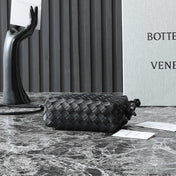 BOTTEGA VENETA KNOT CROSSBODY BAG 17 IN BLACK CALFSKIN