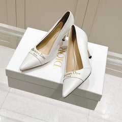 MY DD 25S POINTED TOE PUMP 50MM IN WHITE CALFSKIN