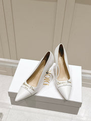 MY DD 25S POINTED TOE PUMP 50MM IN WHITE CALFSKIN