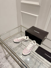 CASUAL SNEAKER IN WHITE AND PURPLE CALFSKIN