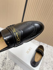 DIOR 25S BOY LOAFERS IN BLACK CALFSKIN