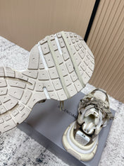 BALENCIAGA 25S 3XL SNEAKERS IN TAUPE GRAY MIX BLACK PU LEATHER