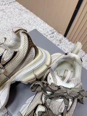 BALENCIAGA 25S 3XL SNEAKERS IN TAUPE GRAY MIX BLACK PU LEATHER
